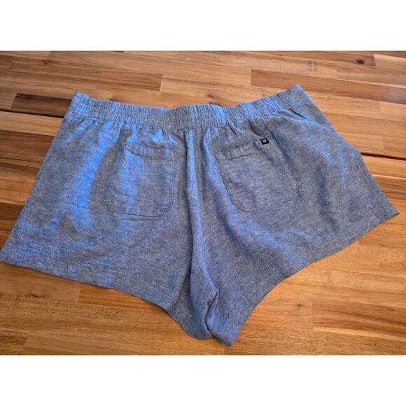 2-Pack GAP Women’s Linen Shorts – XXL Chambray & Pastel Stripe Bundle - Picture 7 of 9